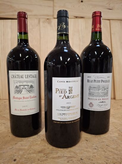 Lot de 3 Magnums 150cl:
1 Moulis en Médoc,...
