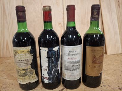 Lot de 4 vieilles bouteilles:
1 Château Haut...