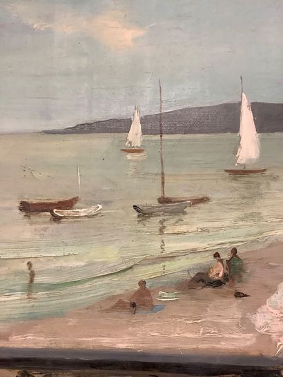 Marcel DYF, (1899-1985) Fenêtre sur plage,...