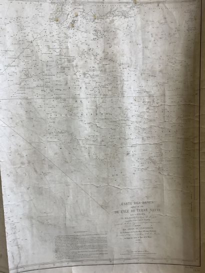 Ensemble de 4 cartes marines à usage des...