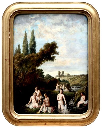 Ecole française XIXème siècle - Les Baigneuses...