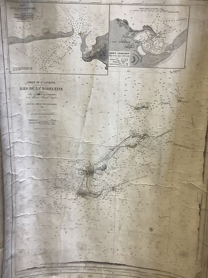 Ensemble de 4 cartes marines à usage des...