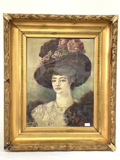 Charles Toché (1851-1916) : grande aquarelle...