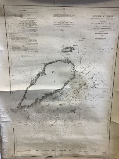 Ensemble de 4 cartes marines à usage des...