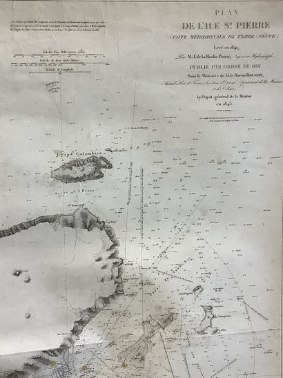 Ensemble de 4 cartes marines à usage des...
