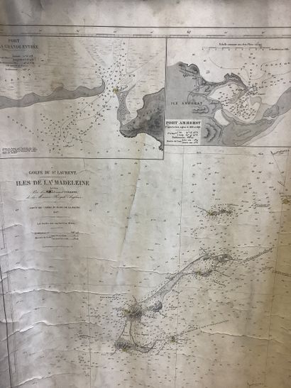 Ensemble de 4 cartes marines à usage des...