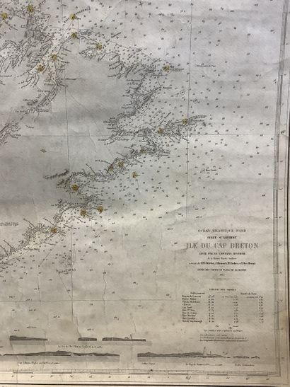 Ensemble de 4 cartes marines à usage des...