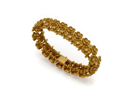 Bracelet articulé en or 750 millièmes composé...