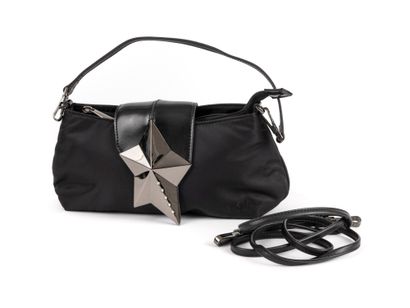 THIERRY MUGLER
Black canvas and leather shoulder...