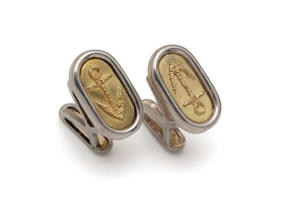 HERMÈS
Rare paire de boutons de manchettes...