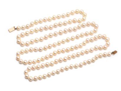 Long collier choker composé d'un rang de...