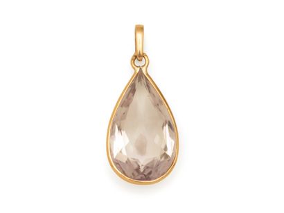 Pendentif piriforme en or 750 millièmes,...