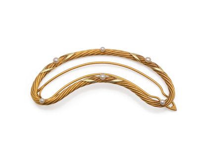 Barrette pour cheveux 2 ors 750 millièmes,...