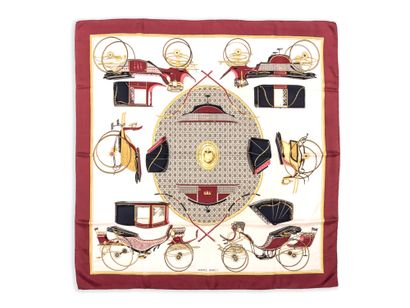 HERMÈS ''Voitures à transformation'' silk...
