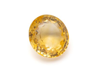 Citrine ovale facettée sur papier.
Poids:...