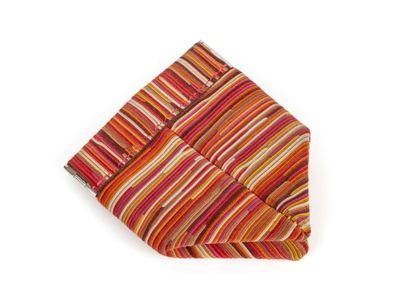 HERMÈS
Small clutch bag in multicolored fabric,...