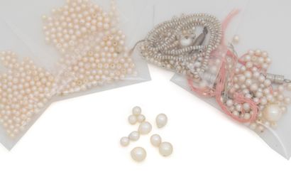Lot de petites perles de culture et de semence...