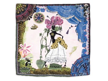 CHRISTIAN LACROIX ''Africa'' silk scarf
Silk...