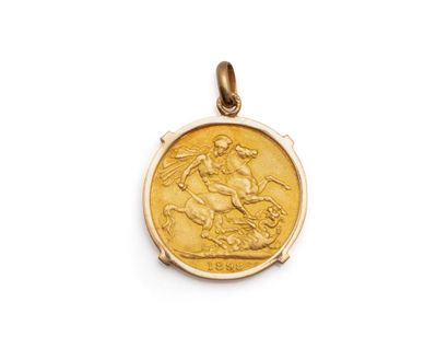 Pendentif en or 750 millièmes, retenant un...