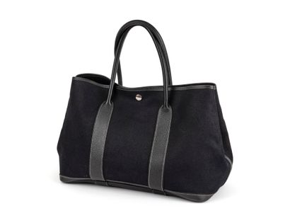 HERMES ''GARDEN PARTY
Black calfskin and...
