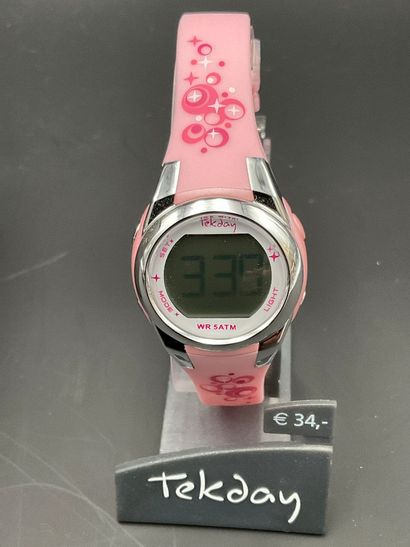 TEKDAY, montre quartz digital, bracelet et...