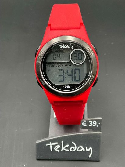 TEKDAY, montre quartz digital, bracelet et...