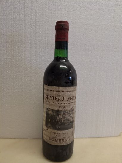 1 Pomerol Château Nenin 1974, niveau parfait,...