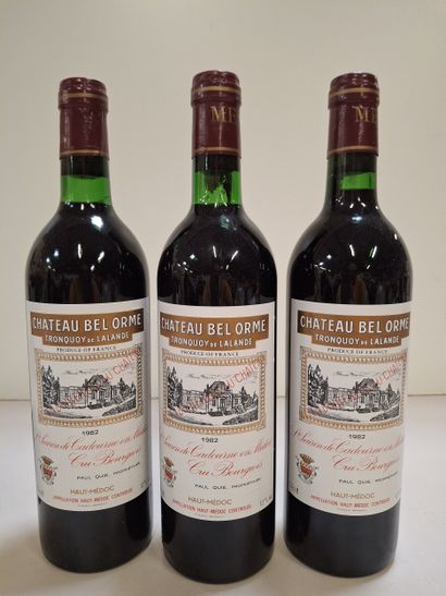 3 Château Bel Ormes Tronqoy de la Lande 1982...