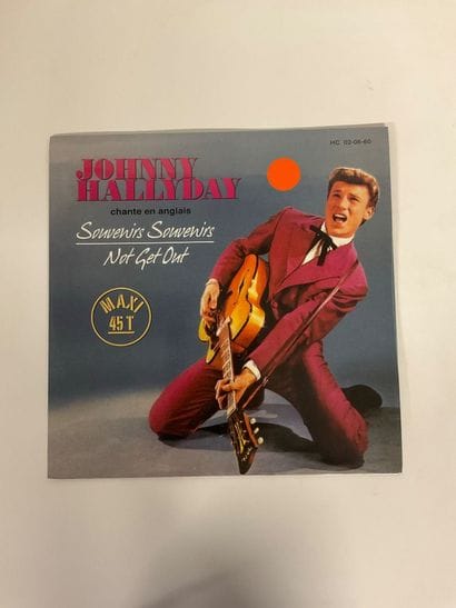 Johnny Hallyday, Maxy 45T, disque orange,...