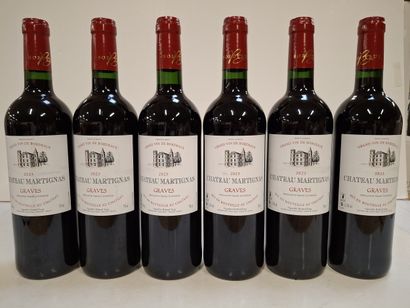 6 Bouteilles Graves Château Martignas 2023...