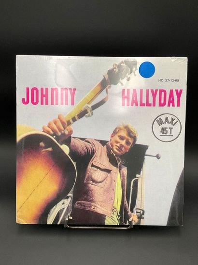 Johnny Hallyday, Maxi 45 T disque bleu, référence...