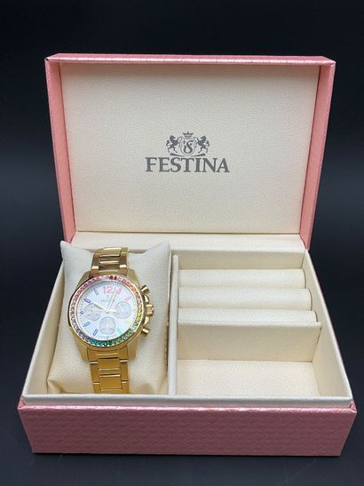 FESTINA, montre femme bracelet acier doré,...