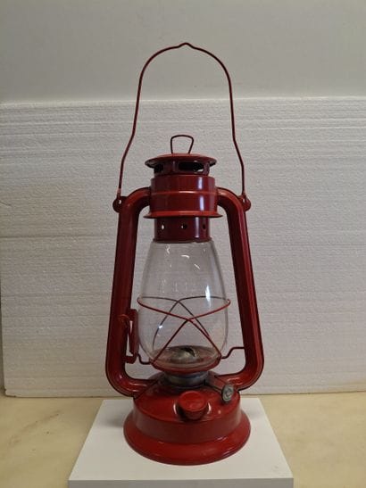 1 Lampe à Huile Vintage Couleur rouge bon...