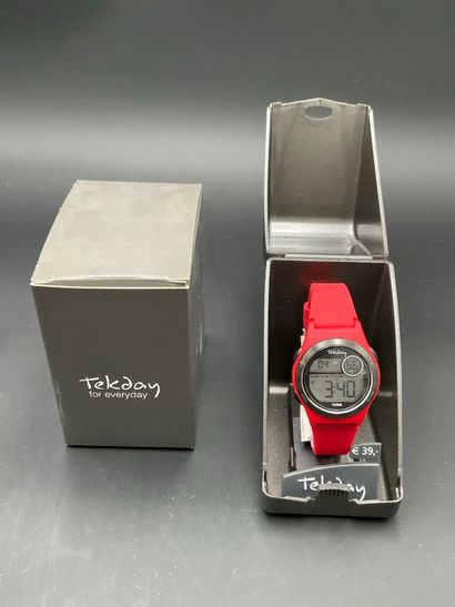 TEKDAY, montre quartz digital, bracelet et...