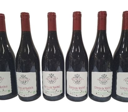 6 Côtes du Rhône 2019, Aromanes, Vin Bio...