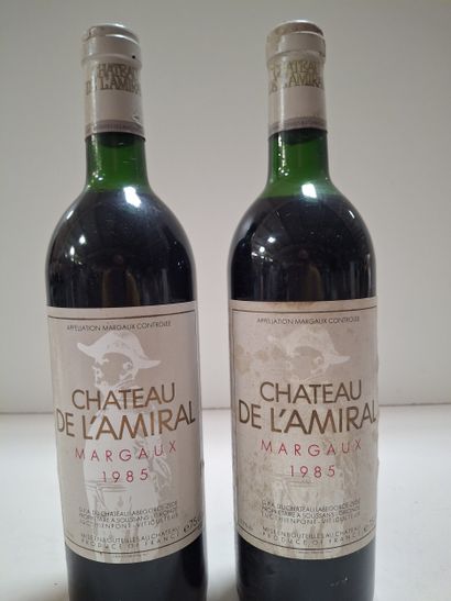 2 Margaux 1985 Château de l’Amiral état parfait,...