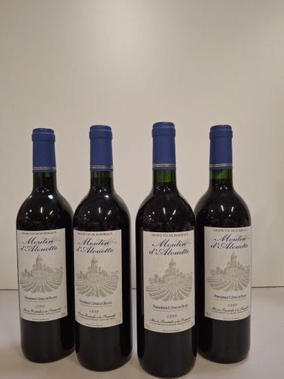 4 Bouteilles Premières Côtes de Blaye 1999...