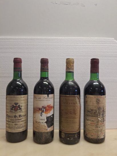 Lot de 6 bouteilles: 
1 Clos de Laborde 1992...