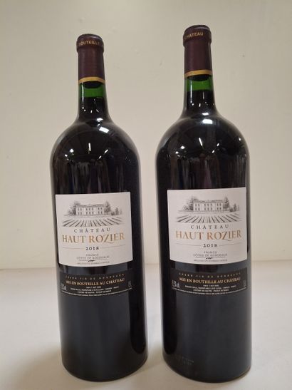 2 Magnums 150cl Château Haut Rozier 2018...