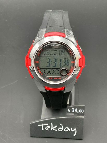 TEKDAY, montre quartz digital, bracelet et...