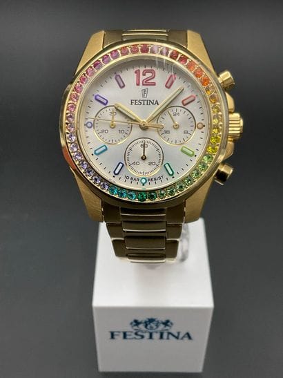 FESTINA, montre femme bracelet acier doré,...