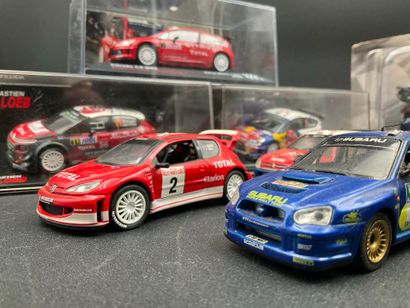 10 Voitures miniatures «rallye ». (9 voitures,...