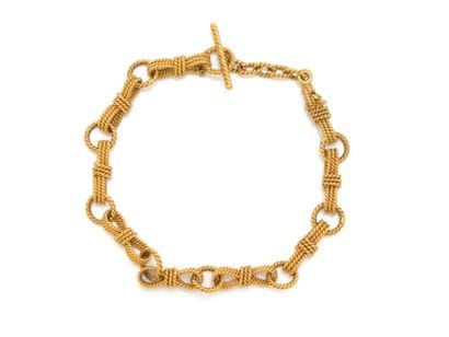 Bracelet articulé en or 750 millièmes, composé...