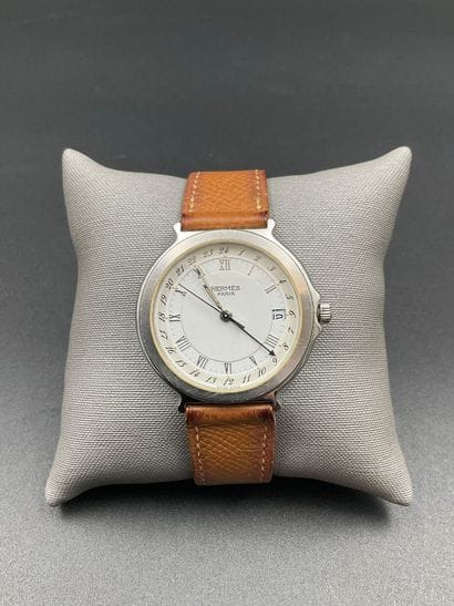 HERMÈS - Carrick GMT, montre bracelet Hermes...