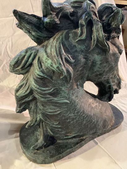 Very large and beautiful cast-iron horse...