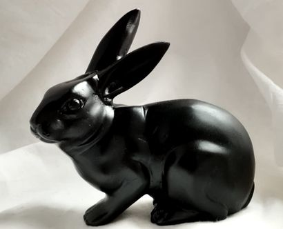 Deep black partine animal bronze featuring...
