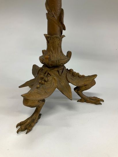 a bronze candlestick, six candles. Late 19th...
