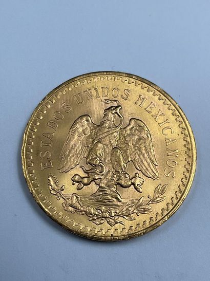 50 pesos en or 1945. Poids : 41,73 gramm...