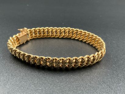 Bracelet en or jaune 750 millièmes, mailles...