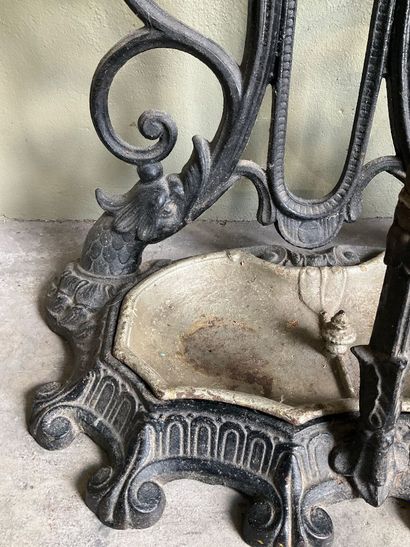 Large art nouveau steel coat rack. 
Umbrella...
